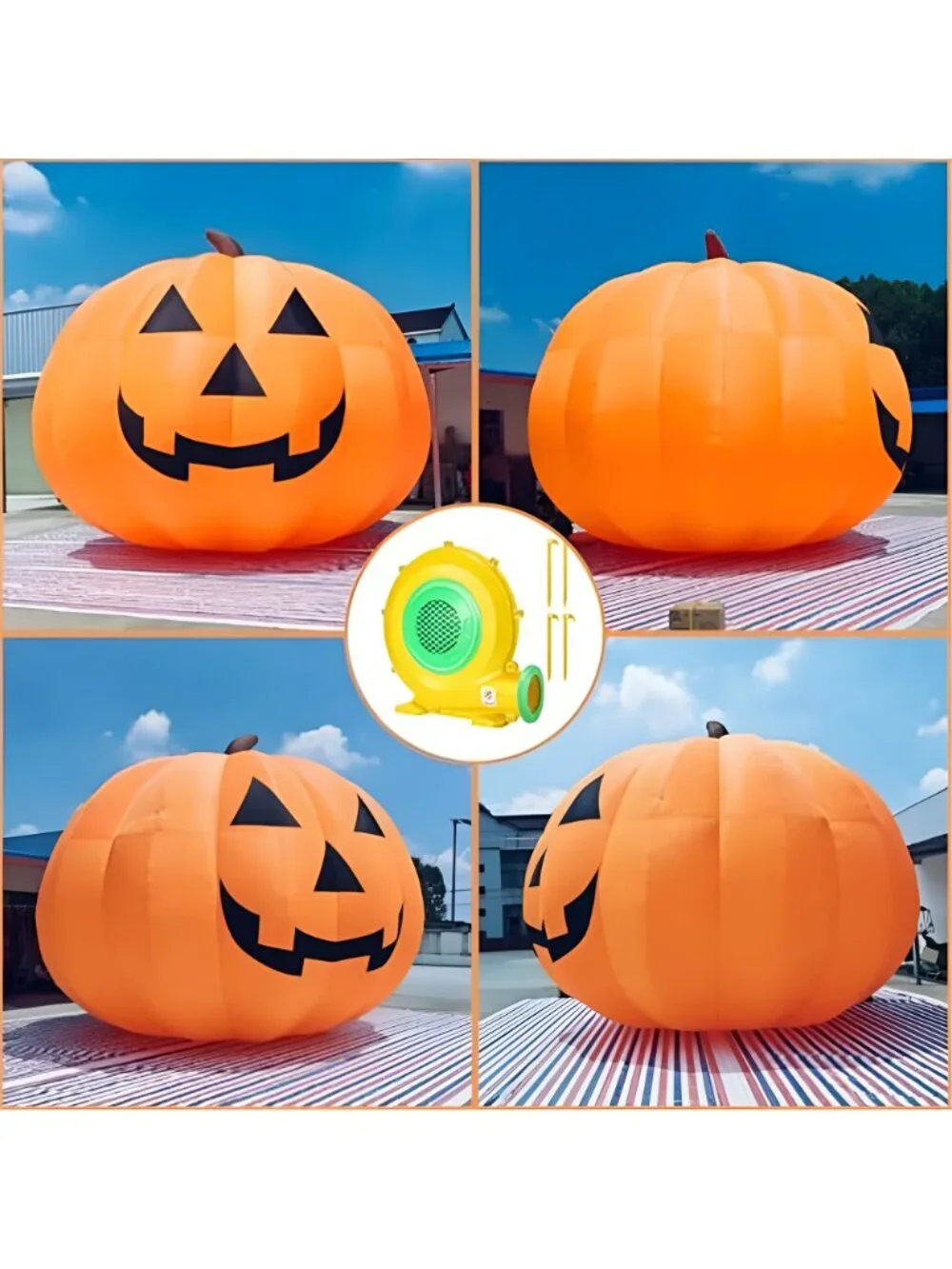 Giant 15Ft Halloween Inflatables Pumpkin Decorations, Blow Up Yard Decorations